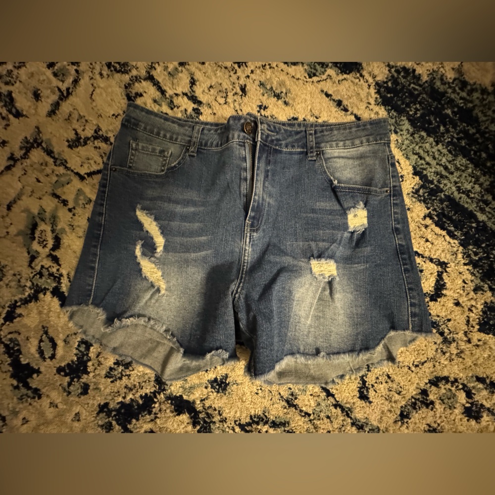 Women's Distressed Denim Shorts